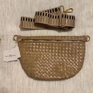 Pretty Simple (3 Sisters Collection) Westlyn Woven cross body bag in taupe